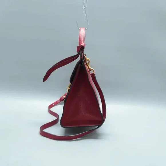 100% Authentic GUCCI GG Marmont Red Leather Satchel 922-12524 - Picture 3 of 12